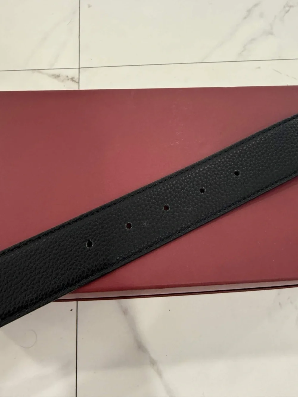Amiri MA Logo Silver Belt Vegan Leather Size 32